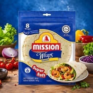 Mission Wraps Super Soft Tortilla Wrap 5 Flavours Original/ Onion & Chive/ Potato/ Wholegrain/ Garli