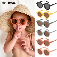 OQ BOGA 10 สีเด็กกรอบแว่นตากันแดดเด็กผู้หญิงเด็กกลางแจ้งแว่นตาป้องกันดวงตา UV400