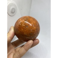 D2279 Natural Crystal Raw Ore/Sunstone Ball Rich Orange Color Diameter Approximately: 64mm Weight 37