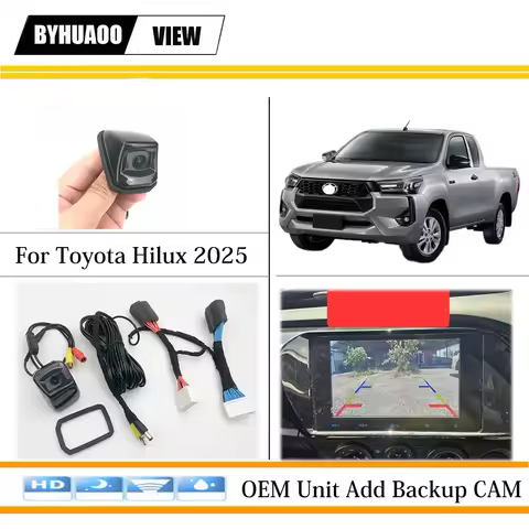 Rear View Camera For Toyota Hilux 2025 2026 Factory Unit TN0035B Add Backup Parking Camera Plug and 