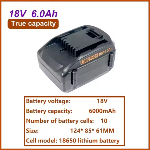 For Worx 18V 3Ah 5000mAh 6000mAh 18650 Tools Lithium battery For Worx WA3551 WA3553 WA3553.1 WA3570 