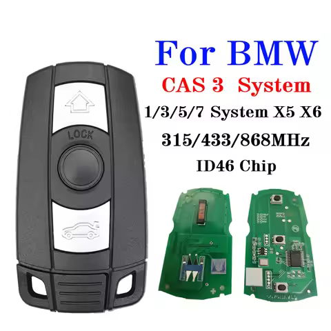 Ly Remote Key Fob For BMW CAS3 1/3/5/7 Series X5 X6 E60 E61 E70 E71 E87 E90 Z4 315LP 315MHz 433MHz 8