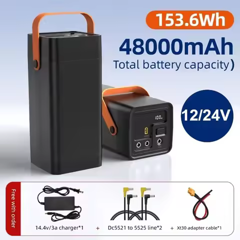 12V/24V 6Ah/12Ah Large Capacity LiFePO4 Battery 32700 Cell Solar Charging Portable Outdoor Battery