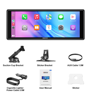ESSGOO 10.26 inches Portable Car Stereo Touch Screen IPS Wireless Apple Carplay & Android Auto Suppo