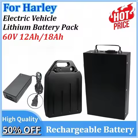 For Citycoco Electric Battery 60V 12Ah/18Ah for Harley Motorcycle Waterproof Lithium Rechargeable Ba