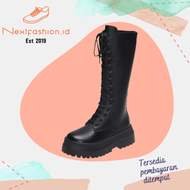 Sepatu Boots Panjang Wanita Hak Sedang Fashion 284 Nextfashion