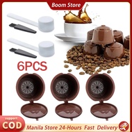 6pcs Reusable Coffee Capsule Refillable Nespresso Capsule Filter Cup For Nescafe Dolce Gusto