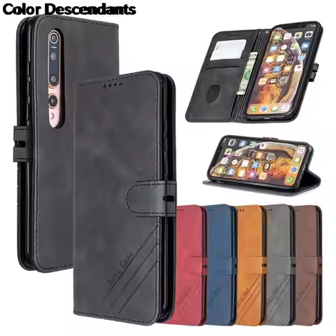 Leather Flip Mi10 10 Ultra 10Pro 9T Note10 CC9 Case For Xiaomi Mi Poco X2 M2 Pro A1 A2 A3 9 Lite 5X 