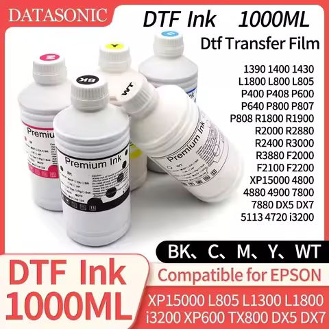 1000ML DTF Ink Compatible For EPSON xp15000 DTF Ink Dtf Transfer Film L800 L1800 F2000 5113 4720 i32