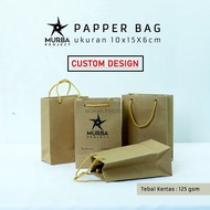 MINIMAL Paper Bag Custom Design 10x15x6 cm (125gsm) Small Brown Paper Bag "Minimum Purchase 50pcs"