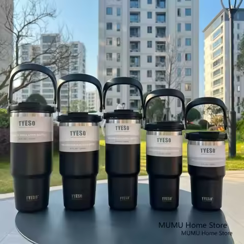 Tyeso Tumbler Coffee Cup Stainless Steel Vacuum Thermal Insulated Mug Large Capacity Double Drink Ca