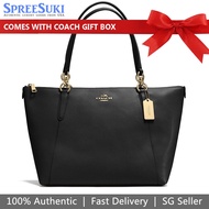Coach Handbag In Gift Box Ava Tote In Crossgrain Leather Black # F57526