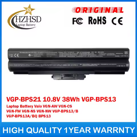 VGP-BPS21 10.8V 38Wh VGP-BPS13 Genuine Original Laptop Battery For Sony Vaio VGN-AW/-CS/-FW/-NS/-NW 