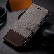 Canvas Leather Casing for Xiaomi Poco F6 5G 2024 Flip Case Phone Cover For POCOF6 Redmi Turbo 3 Turb