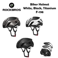 Rockbros Biker Helmet F-198 (3 in 1 Helmet EPS Reflective Helmet MTB Safety Light Helmet Integrally)