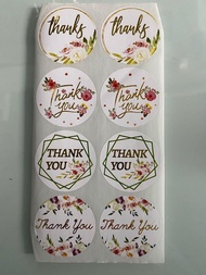 6個Thank you sticker燙金感謝貼紙