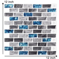 12*12 inch Strong Adhesive Waterproof Wallpaper 3D Peel and Stick Crystal Style Wall Tiles - 1 Sheet