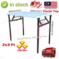 2'x3' Feet 3V PB823 Foldable Folding Plastic Top Meeting Study Office Catering Buffer Banquet Table 