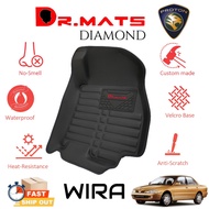 DR.MATS 5D Car Mat PROTON WIRA 2 Layer Carpet Car Floor Mat Diamond Series Waterproof Anti-Slip