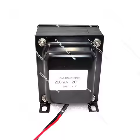 0.2A 200mA 20H-25H-35H Copper Wire Choke, Inductor Vertical Mount Black Integrated Side Cover EI86X4