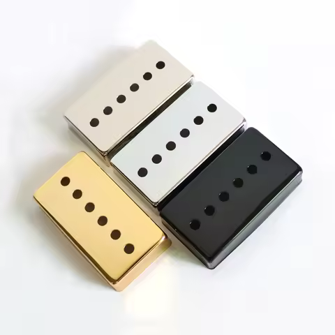 Donlis 50/52mm P90 Humbucker Size Nickel Silver lp Guitar Pickup Cover in Chrome Nickel Gold Black C