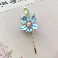Finished Product Hand-Tangled Flower Simple Retro All-Match Brooch Tangled Flower Jewelry Hanfu Cheo