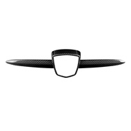 Real Hard Carbon Fiber Car Front Badge Whiskers Logo Frame For Abarth 595 695 2012-2023