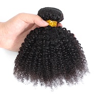 Afro Kinky Curly Human Hair Brazilian Virgin 100% Human Hair Extensions Natural Color Weave 1/3 Bund