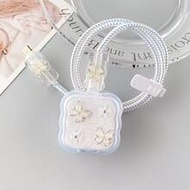 Elegant Gemstone Butterfly Design Protective Case Compatible With Apple 40W Charger, For IPhone 17 P