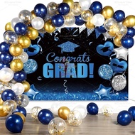 59/67pcs Graduation Decorations Balloons Garland Set Class of 2026 Congrats Grad Backdrop Decor