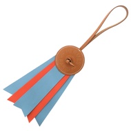 พวงกุญแจห้อยกระเป๋า Hermes Paddock Flotte รุ่น 064271CABE สายหนังสีน้ำเงิน Atoll สีน้ำตาล สีน้ำเงิน 