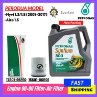 Petronas Syntium 800 Semi Synthetic SN10W40 Engine Oil (4L) + Perodua Oil Filter + Perodua Air Filte