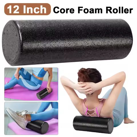 High Density Foam Rollers 12 Inch Solid Core Foam Massage Roller Round Back Legs Foam Roller for Exe