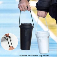 1pc Silicone Portable Coffee Cup Handle Sleeve, Reusable Beverage Cup Carrier Strap For Outdoor Acti