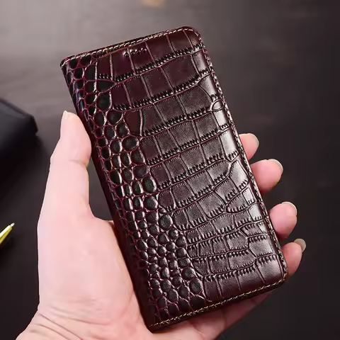 Luxury Crocodile Pattern Leather Phone Case For vivo X60 X60s X60t X70 X80 Pro Plus Lite Flip All-In