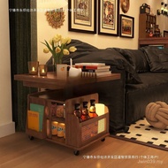 Living Room Foldable Tea Table Trolley Tea Table Multifunctional Dining Table Dual-Use Lifting Sofa 