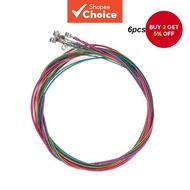 Miwayer 6Pcs/Set Rainbow Colored Steel Guitar Strings for 6 String Guitar, Guitar Strings, Acoustic 