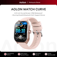 Aolon Curve Smart Watch Waterproof 24-Hour Health Monitoring Custom Wallpapers Read WA Running Pace 