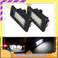 【W】Car LED Rear License Plate Lights for     1 3 5 Series E82 E90 E91 E60 X5 E70 X6 E71- Part Number