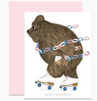 DEAR HANCOCK生日卡/ Rollerskating Bear 熊溜冰鞋