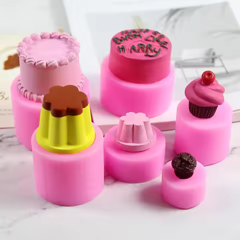 Pineapple bundled large pudding cake strawberry muffin cup silicone moldCake scented candle