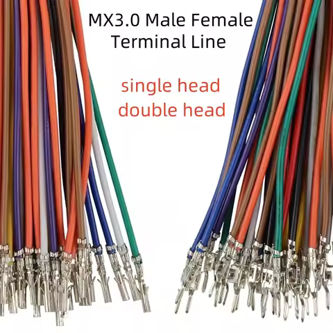 10pcs Mx3.0 Terminal Cable, Small 5557 5559 Male And Female Air Docking Electronic Cable, Plug-in Te