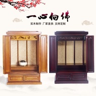 [Ready stock]Solid Wood Clothes Closet Buddha Shrine Altar Household Wall Cupboard Shrine with Door 