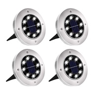 Solar Powered Disk Lights, 8LED IP67 Solar Ground Lights Outdoor Waterproof Garden Landscape Lightin