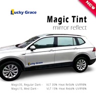 ✙Magic Tint | Mirror Reflect/ Car Tint films Heat Reject UV protect replace 3M BC20 BC35 LuckyGrace™