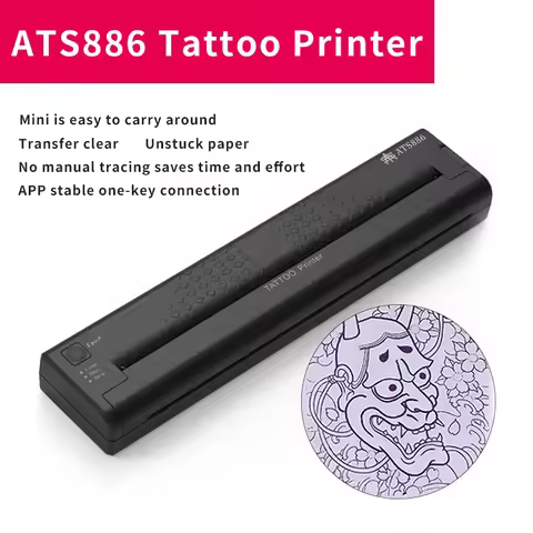 ATS886 Tattoo Stencil Transfer Printer Machine Tattoo Printer Portable Thermal Stencil Maker Line Ph