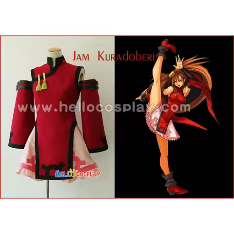 Guilty Gear Jam Kuradoberi Cosplay Costume Game Iron Fist Chef Qipao Style Outfit Dress H008