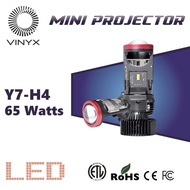 Lampu LED Vinyx Y7-H4 65W Y7D Projie H4 Mini Projector Lens Lensa Mobil Motor Headlight Headlamp