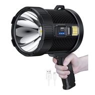 Rechargeable Spotlight100000 Lumens LED Spot Lights Handheld Large Flashlight Super Bright Outdoor S