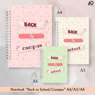 "BACK TO CAMPUS SCHOOL/" Notebook Notebook/ Beautiful Aesthetic Diary Book/ A4/ A5/ A6/